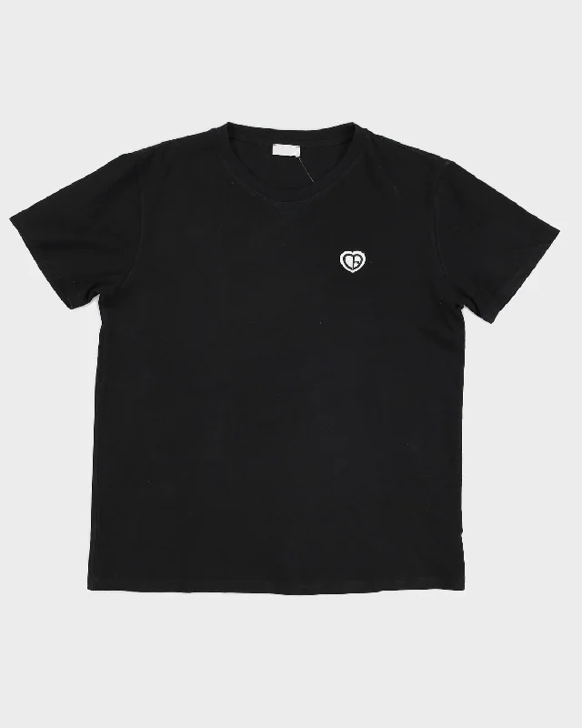 Dior Heart Patch T-shirt Black - XXL Collared Crew Neck Turtle Neck