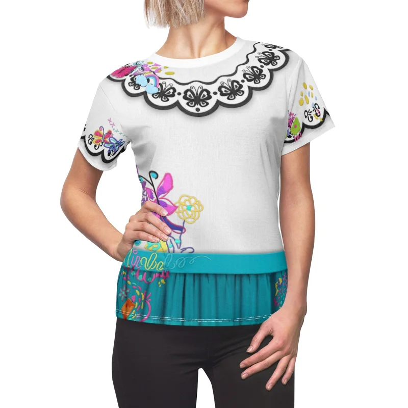 Disney Encanto Women's Shirt, Mirabel Madrigal Cosplay Costume Soft Cotton Short Shirt Disney Encanto Women's Shirt, Mirabel Madrigal Cosplay Costume Soft Cotton Short Shirt