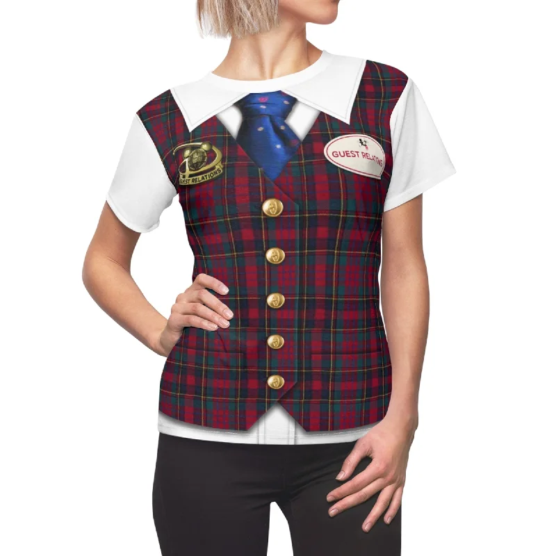 Disney Guest Relations Outfit Women Shirt, Cast Member Costume Elegant Button-Down Short Shirt Disney Guest Relations Outfit Women Shirt, Cast Member Costume Elegant Button-Down Short Shirt