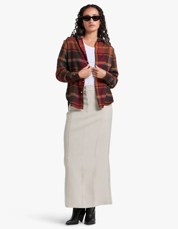 Ramsey L/S Button Front Shirt - 1478 Red Multi Fall Plaid Trendy Sleeveless Short Shirt Ramsey L/S Button Front Shirt - 1478 Red Multi Fall Plaid Trendy Sleeveless Short Shirt