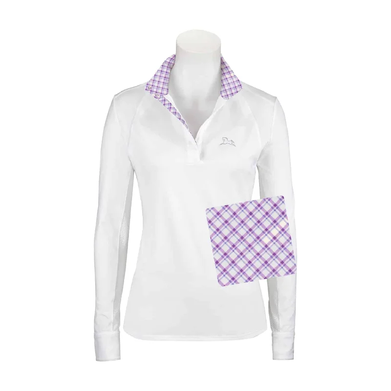 RJ Classics- Maddie Show Shirt (Orchid Plaid) Fashionable Button-Front Short Sleeve