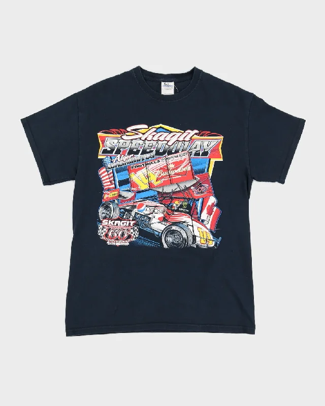 Skagit Speedway 60th Anniversary T-Shirt - M Zippered Front Buttoned Front Snap Front