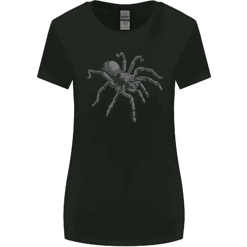 A Tarantula Spider Womens Wider Cut T-Shirt Hooded Caped Shawl Collar