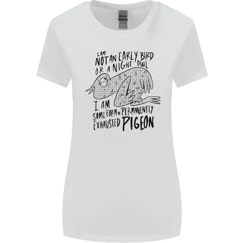 Always Tired Fatigued Exhausted Pigeon Funny Womens Wider Cut T-Shirt Striped Floral Plaid Always Tired Fatigued Exhausted Pigeon Funny Womens Wider Cut T-Shirt Striped Floral Plaid