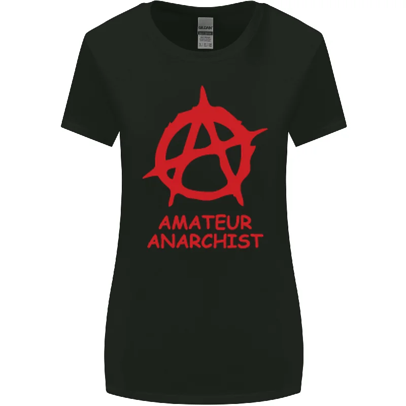 Amateur Anarchist Anarchism Activist Funny Womens Wider Cut T-Shirt Mesh Fabric Canvas Fabric Denim Fabric Amateur Anarchist Anarchism Activist Funny Womens Wider Cut T-Shirt Mesh Fabric Canvas Fabric Denim Fabric