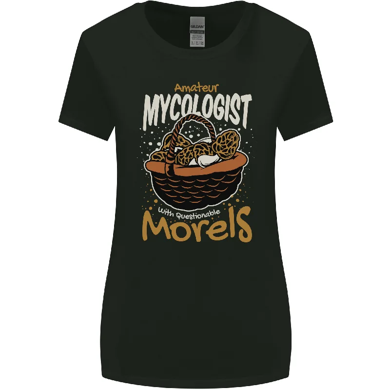 Amateur Mycologist Funny Mushroom Womens Wider Cut T-Shirt Spandex Blend Rayon Blend Denim Blend Amateur Mycologist Funny Mushroom Womens Wider Cut T-Shirt Spandex Blend Rayon Blend Denim Blend