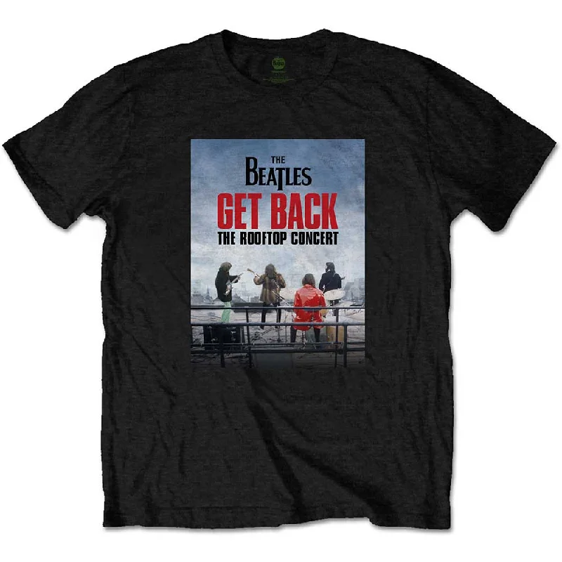 The Beatles | Official Band T-Shirt | Rooftop Concert Black Zippered Front Buttoned Front Snap Front The Beatles | Official Band T-Shirt | Rooftop Concert Black Zippered Front Buttoned Front Snap Front