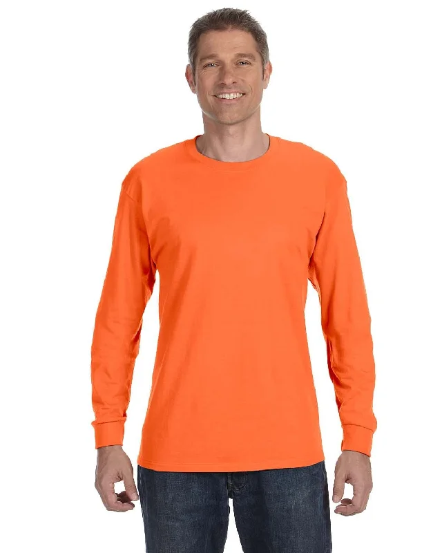 Jerzees DRI-POWER ACTIVE Long Sleeve T-Shirt | Safety Orange Terry Blend Velvet Blend Canvas Blend Jerzees DRI-POWER ACTIVE Long Sleeve T-Shirt | Safety Orange Terry Blend Velvet Blend Canvas Blend
