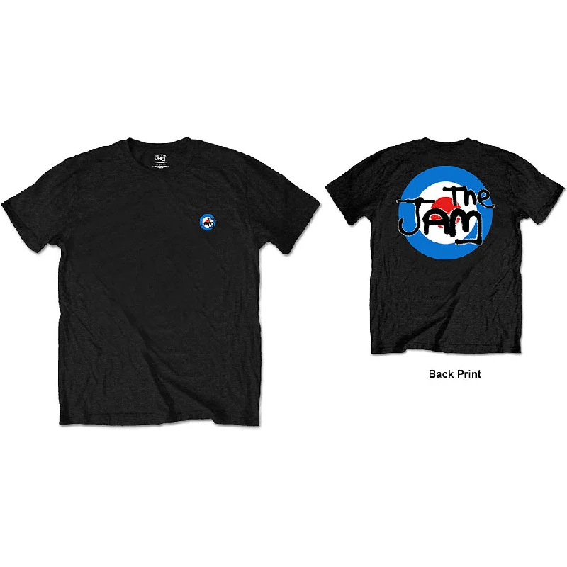 The Jam | Official Band T-Shirt | Target Logo (Back Print) Real Fur Shearling Chenille The Jam | Official Band T-Shirt | Target Logo (Back Print) Real Fur Shearling Chenille
