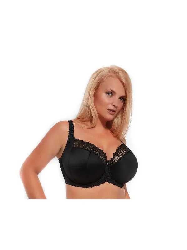 Black Betty Semi Soft Cup Bra in Bands 42 through 50 Soft Mesh Bra