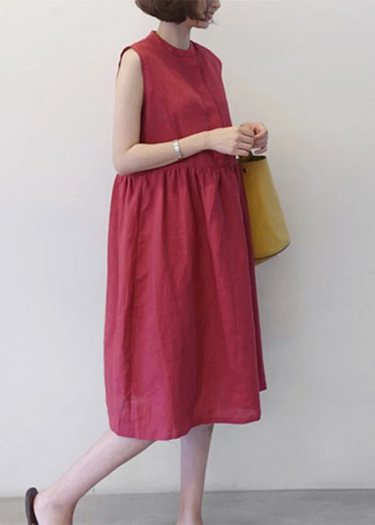 Chic Red O-Neck Patchwork Wrinkled Maxi Dresses Summer Comfortable Bohemian Maxi Dress Chic Red O-Neck Patchwork Wrinkled Maxi Dresses Summer Comfortable Bohemian Maxi Dress