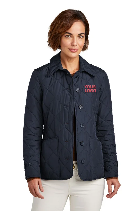 Brooks Brothers Womens Quilted Jacket, Night Navy Faux Fur Jacket Real Fur Jacket Shearling Jacket