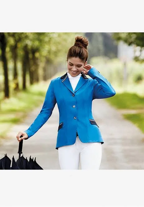 Kingsland sky blue show jacket ladies size 8 Lace Jacket Ribbed Jacket Sequined Jacket