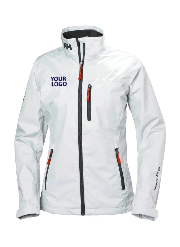Helly Hansen Women's Crew Jacket, White Zip Front Button Front Snap Front