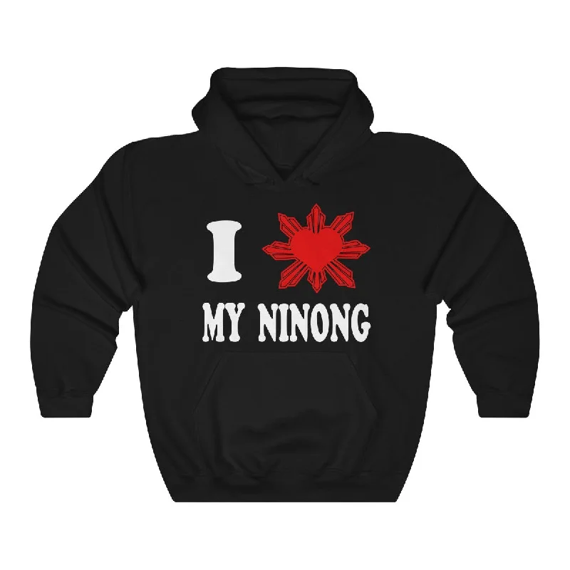 i Love my Ninong Unisex Heavy Blend™ Hooded Sweatshirt Hoodie with Emblem Brand Identity