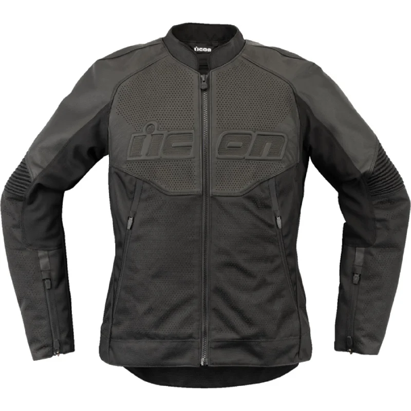 ICON Women's Overlord3 Leather Jacket Fitted Jacket Loose Jacket Oversized Jacket