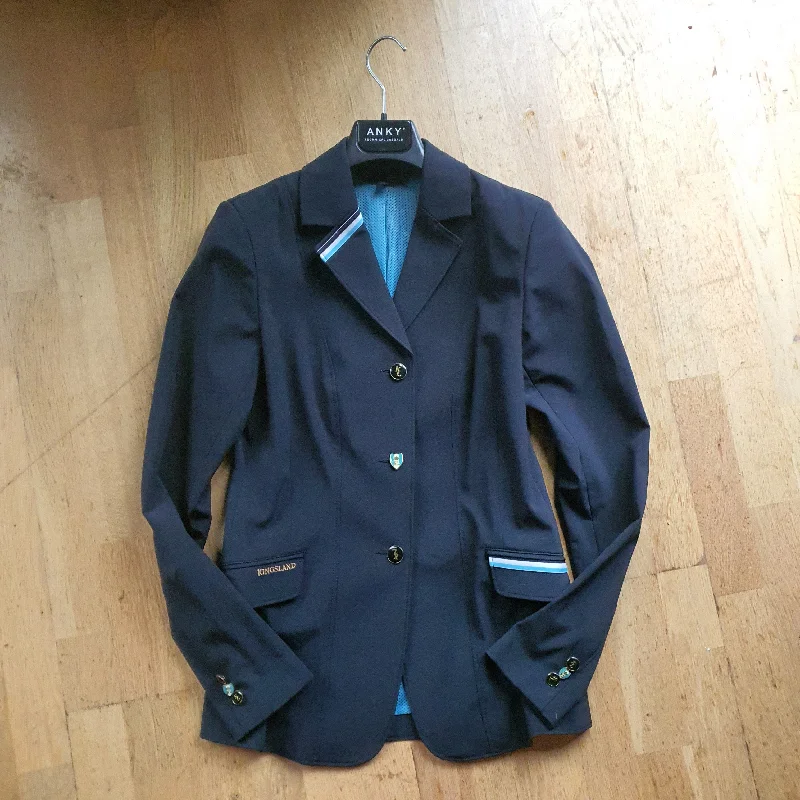 Kingsland navy show jacket, ladies size 10 Plaid Jacket Tartan Jacket Houndstooth Jacket