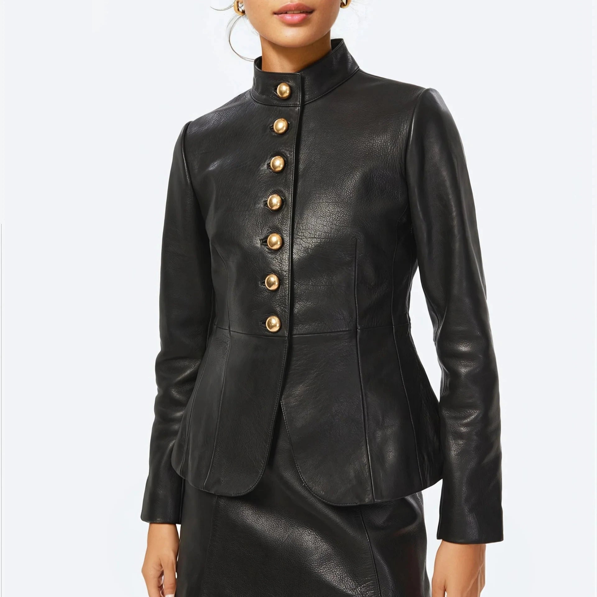Lorraine Genuine Leather Jacket | Black Trench Coat Raincoat Waterproof Jacket