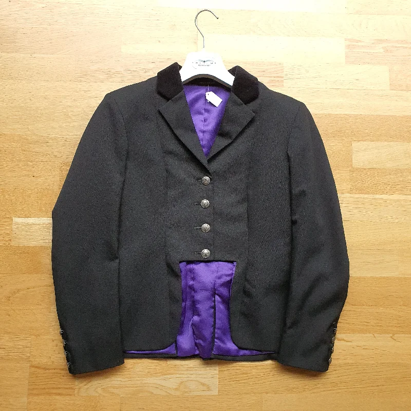 Mears Pytchley black cutaway show jacket ladies size 10 Bomber Jacket Anorak Windbreaker