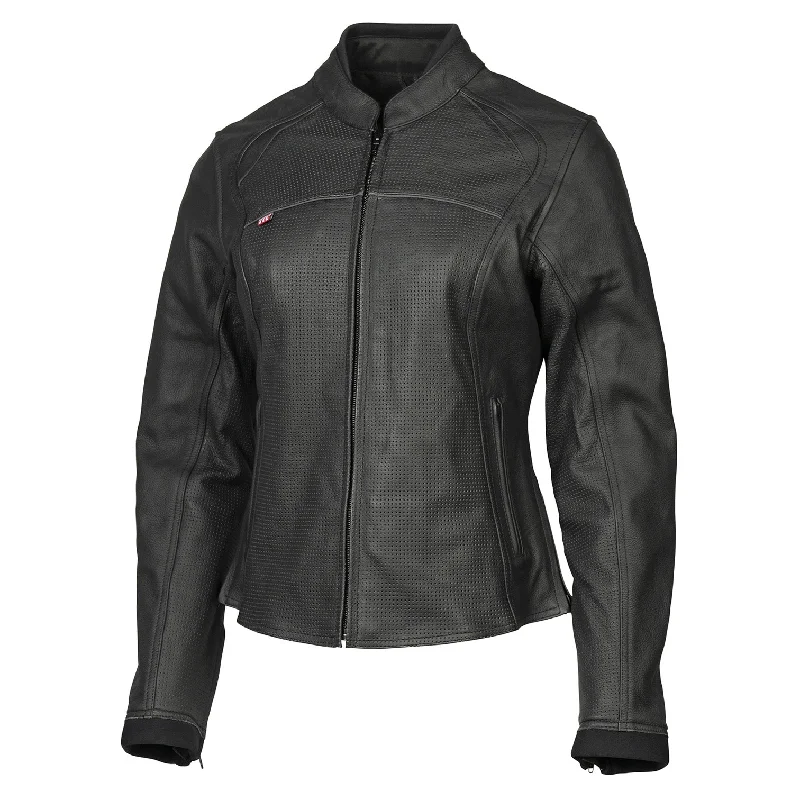 Noru Women's Maruchi Leather Jacket Knit Fabric Woven Fabric Fleece Fabric