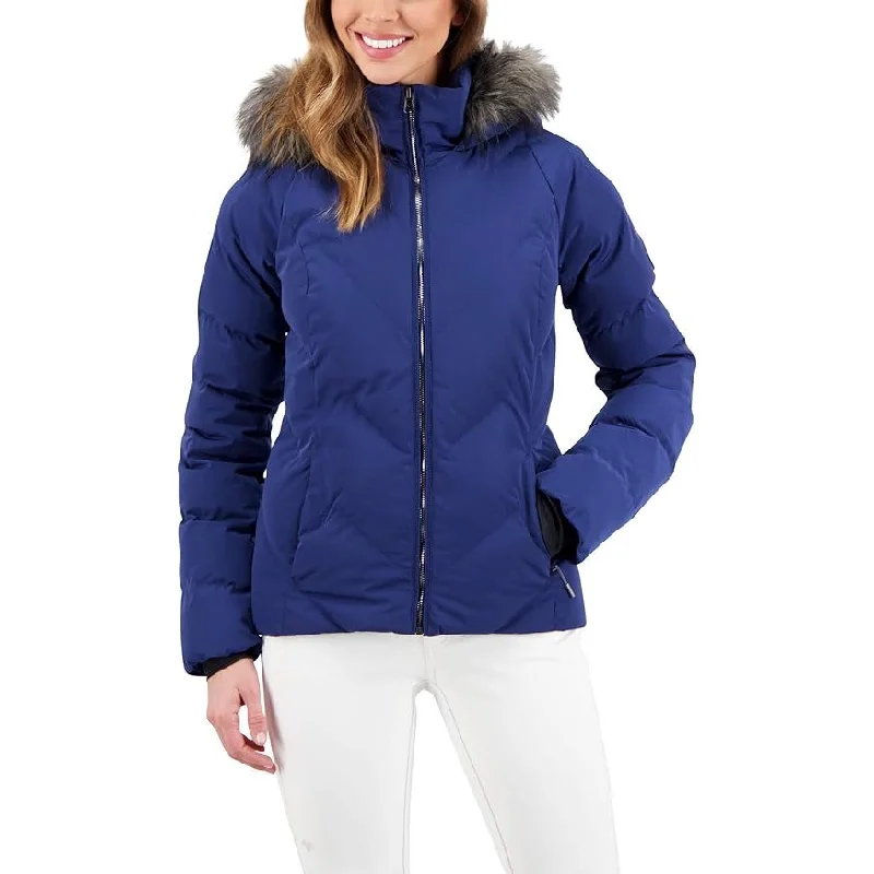 Obermeyer Bombshell Jacket A-Line Jacket Boat Neck Shawl Collar
