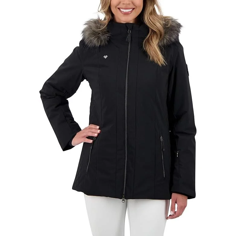 Obermeyer Siren Jacket Notch Collar Peter Pan Collar Cowl Neck