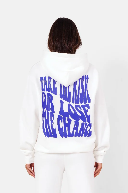 Sweatshirt molletonné take the risk Blanc Hoodie with Set-In Sleeves Structured Classic Sweatshirt molletonné take the risk Blanc Hoodie with Set-In Sleeves Structured Classic