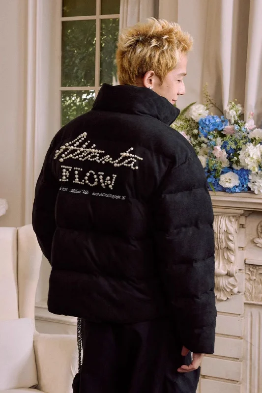 Pearl Suede Graphene Puffer Jacket Faux Fur Jacket Real Fur Jacket Shearling Jacket