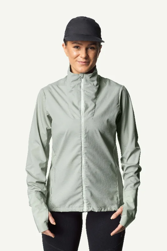 W's Pace Wind Jacket - 100% recycled polyester Zip Front Button Front Snap Front