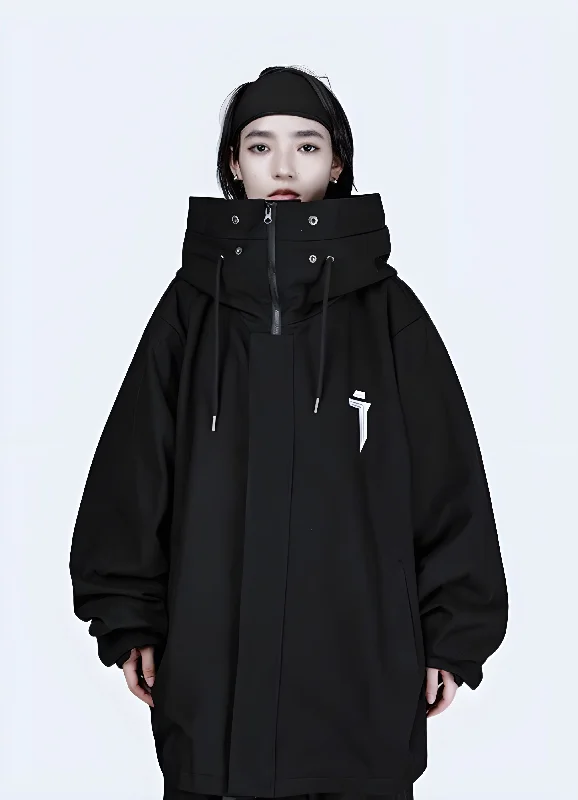Women's Techwear Jacket Welt Pockets Slit Pockets Flap Pockets