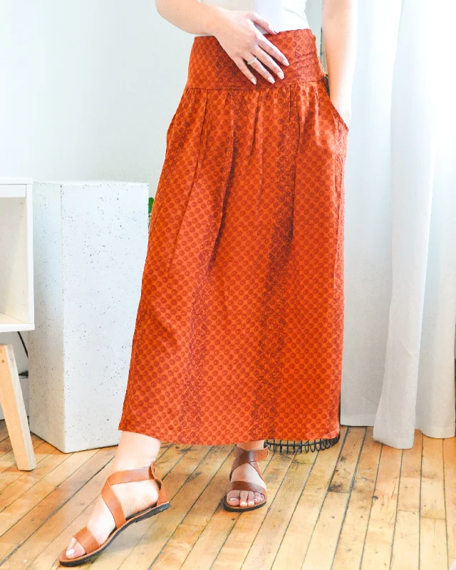 Pivoting Maxi Skirt - Upcycled - Wholesale modal blend skirt