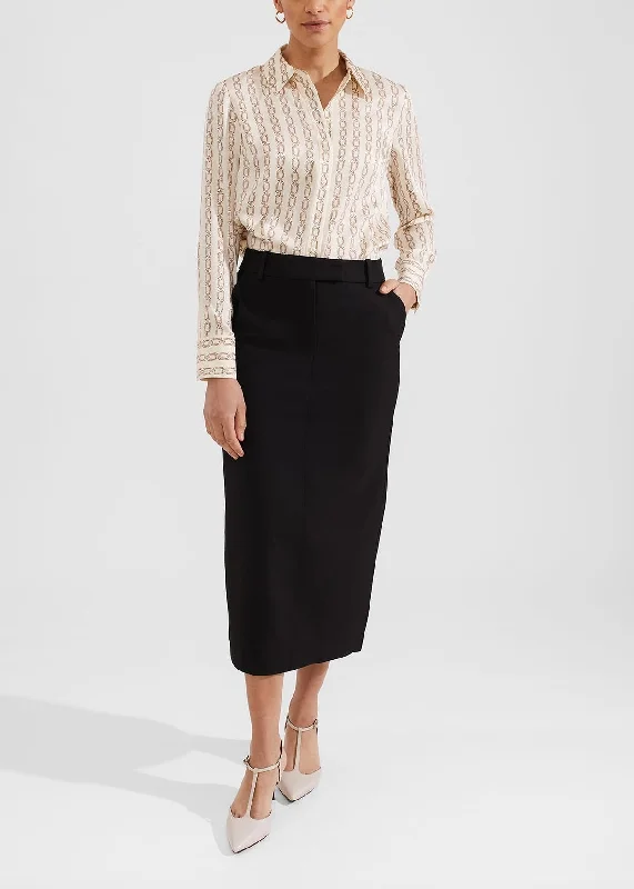 Sylvia Skirt 0124/7626/9845l00 Black lace skirt intricate